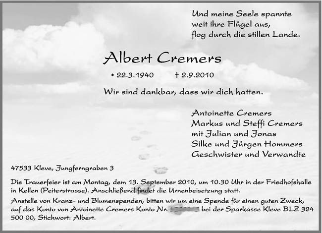 Albert Cremers - Kleve Kellen